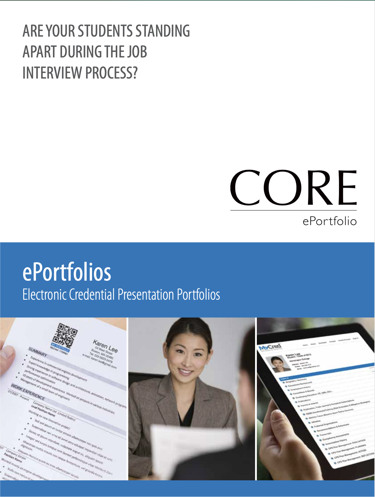 MyCred ePortfolio Features Sheet Thumbnail